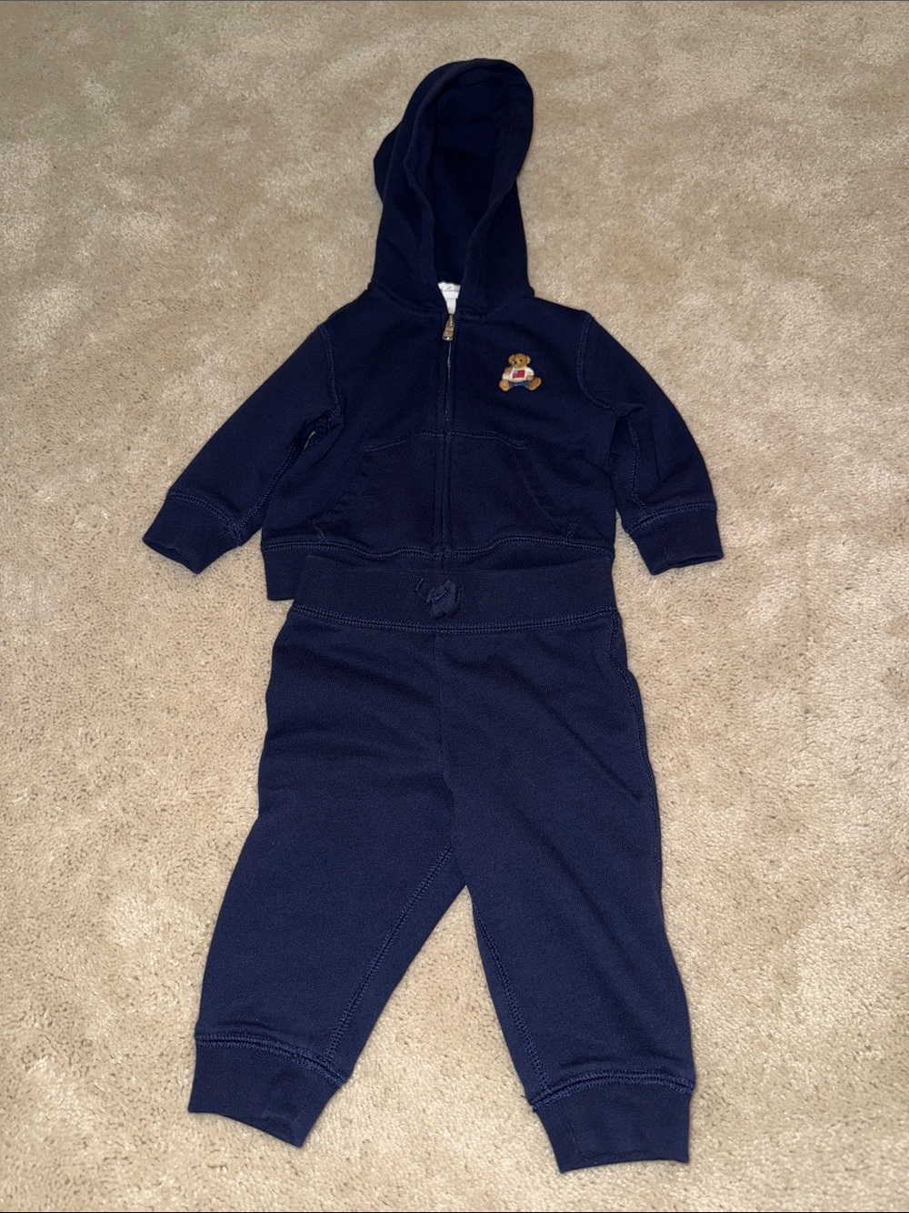 Ralph Lauren Baby Boys Polo Bear Terry Hoodie & Pant Set
